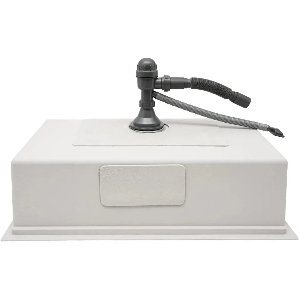 Stainless Steel Kitchen Sink, Built-in Sink 31 X 18 X 9 Inches Single Sink with Cutting Board, Holder and Strainer