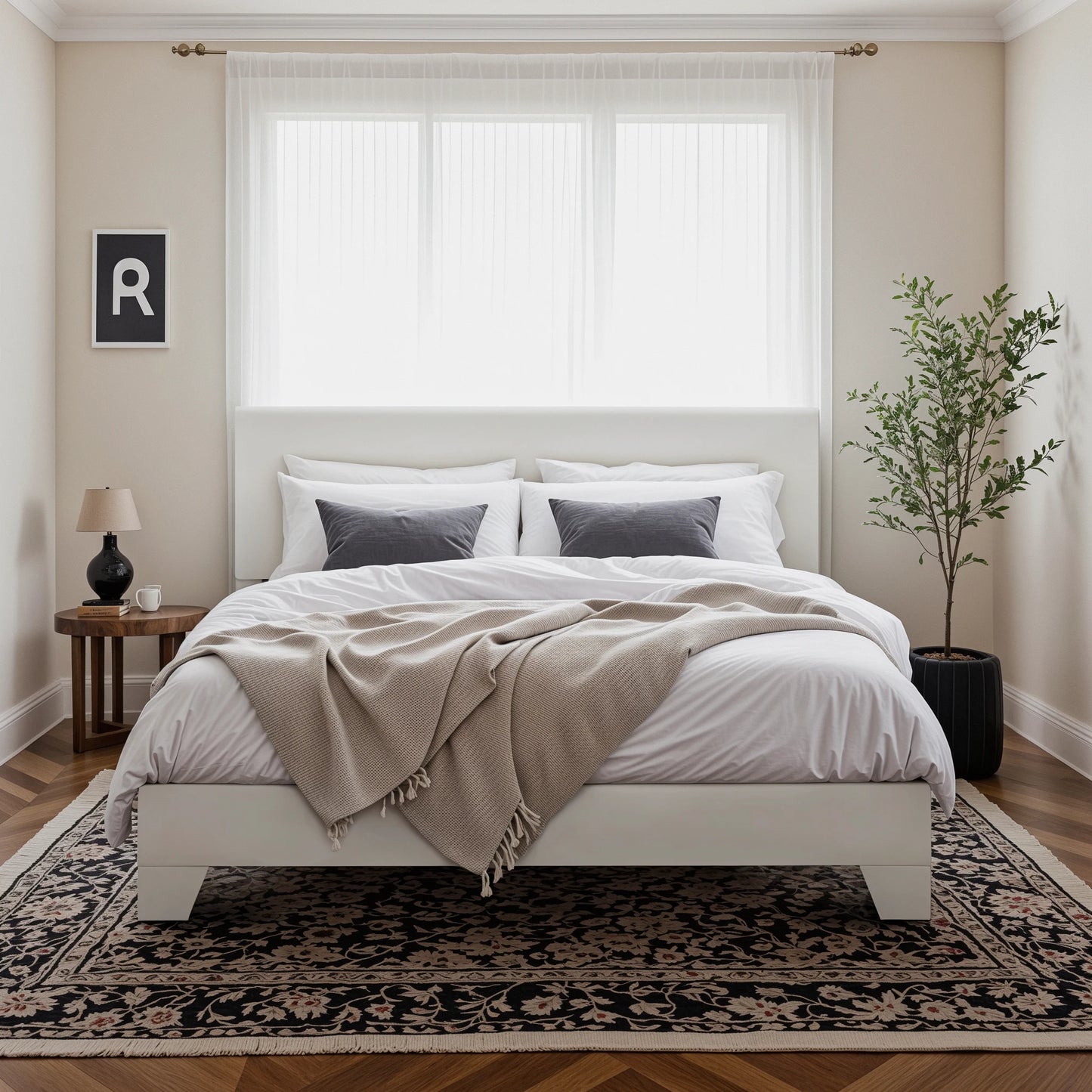 Hoomic Upholstered Bed Frame With Adjustable Headboard And Noise Free Design Available In 1400 1500 Or 1900mm