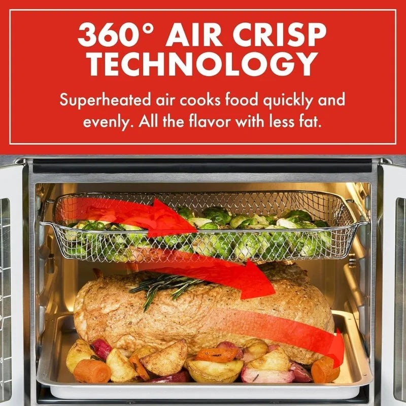 Air Fryer Toaster Oven Combo 26 Quart Capacity With 24 Cooking Functions And Digital Controls