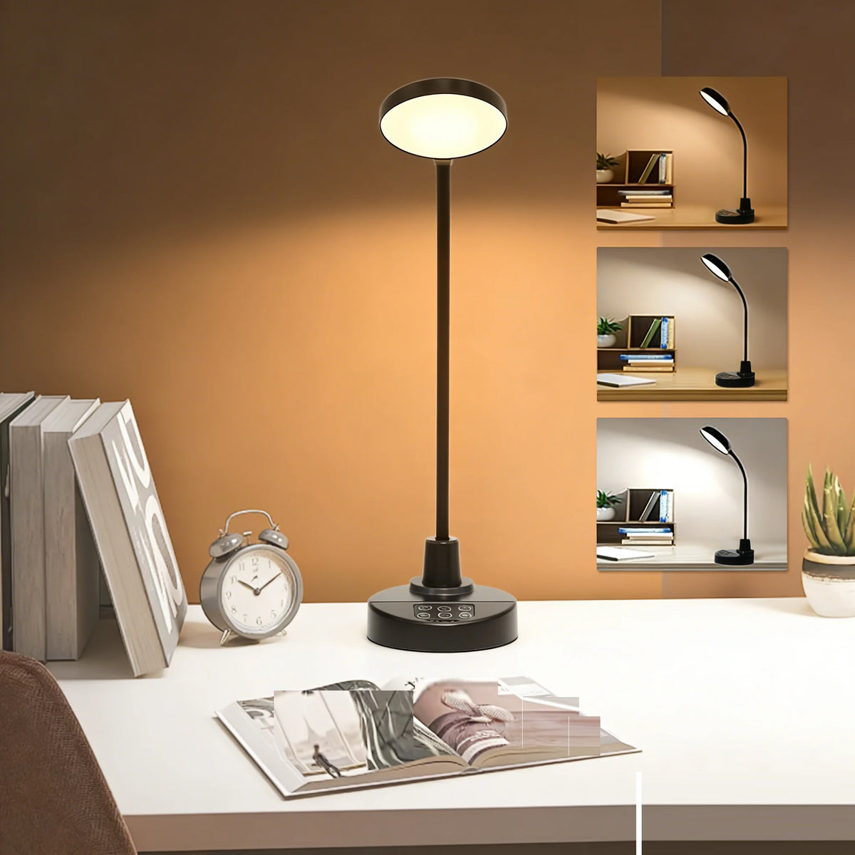 Dumiloo LED Desk Lamp With Usb Charging Port Dimmable Gooseneck