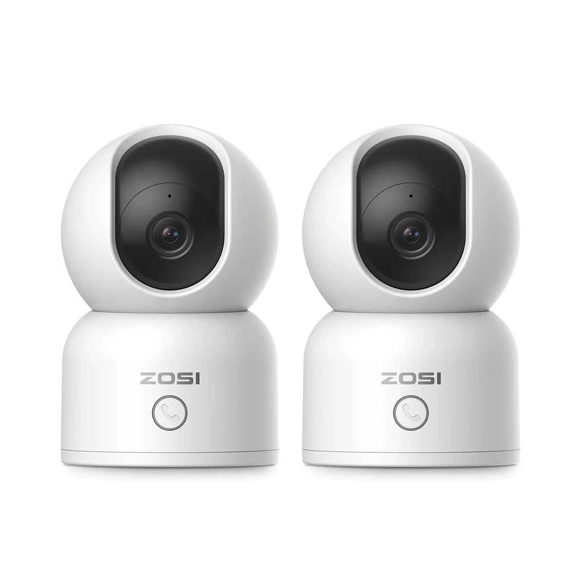 Zosi 2K Dual Lens Indoor Security Camera AI Auto Tracking 360 Live View
