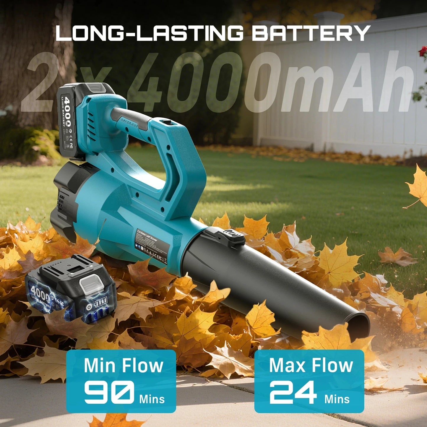 SeeSii Brushless Turbo Cordless Leaf Blower 780 CFM 900000 RPM