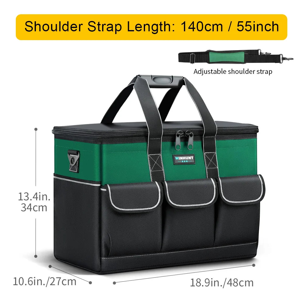 WINHUNT Tool Bag Heavy Duty Tote With Multi Pockets Organizer
