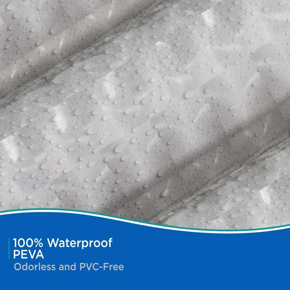 Geometric Pattern PEVA Waterproof Shower Curtain Liner Eco Friendly Machinewashable