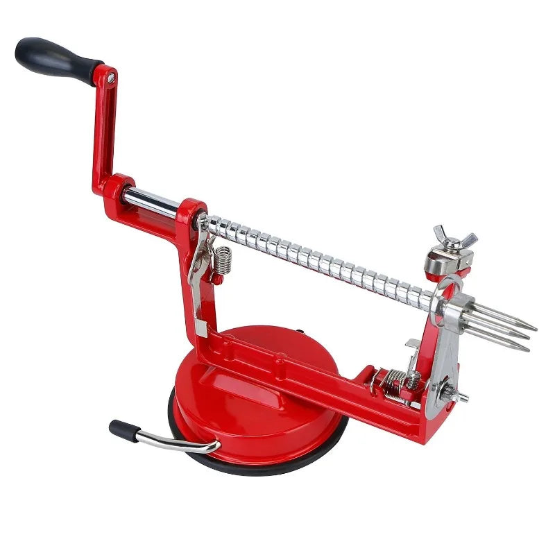 3 In 1 Manual Fruit Peeler Corer Slicer Stainless Steel Handheld Apple Potato Peeling Machine With Strong Suction Base