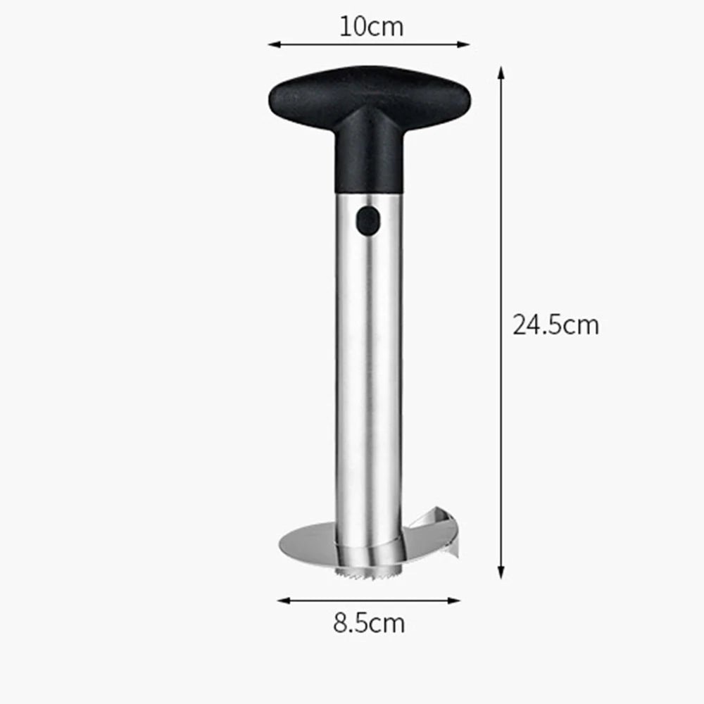 Stainless Steel Pineapple Peeler Corer Slicer Fruit Cutter Kitchen Gadget With Ergonomic Non Slip Handle For Quick Prep