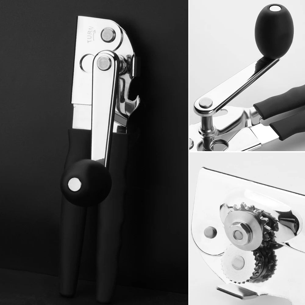 Shunmaii Stainless Steel Can Opener And Bottle Opener Commercial Grade For Kitchen Restaurant And Picnic Use