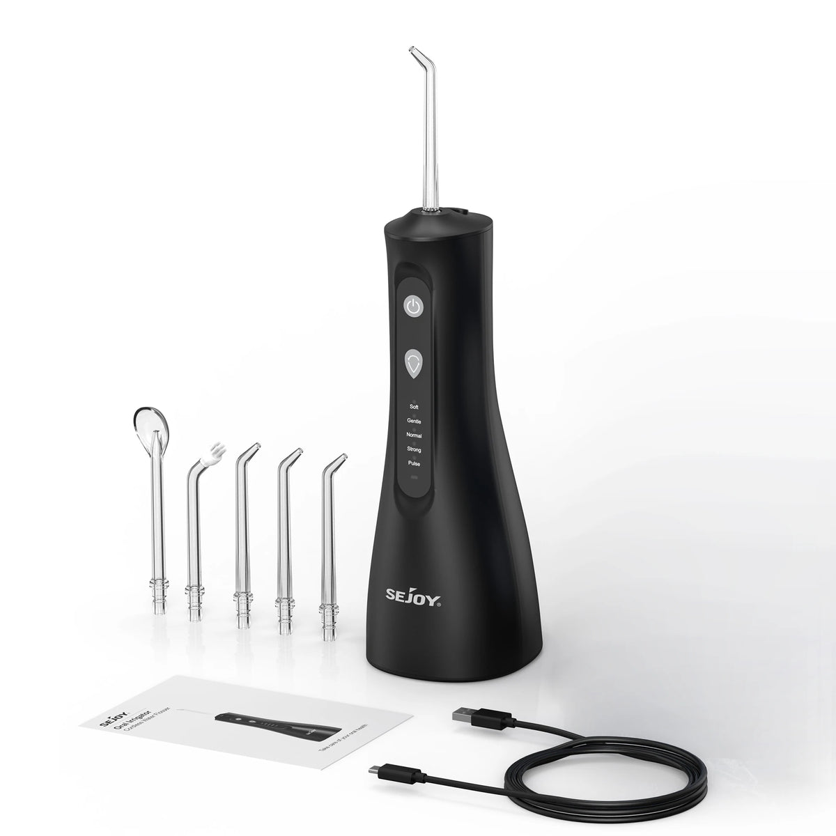 SEJOY Water Flosser Irrigator With 5 Modes And 8 Jet Tips For Deep Gum Cleaning 1400–1800 Pulses Per Minute 10–90 PSI