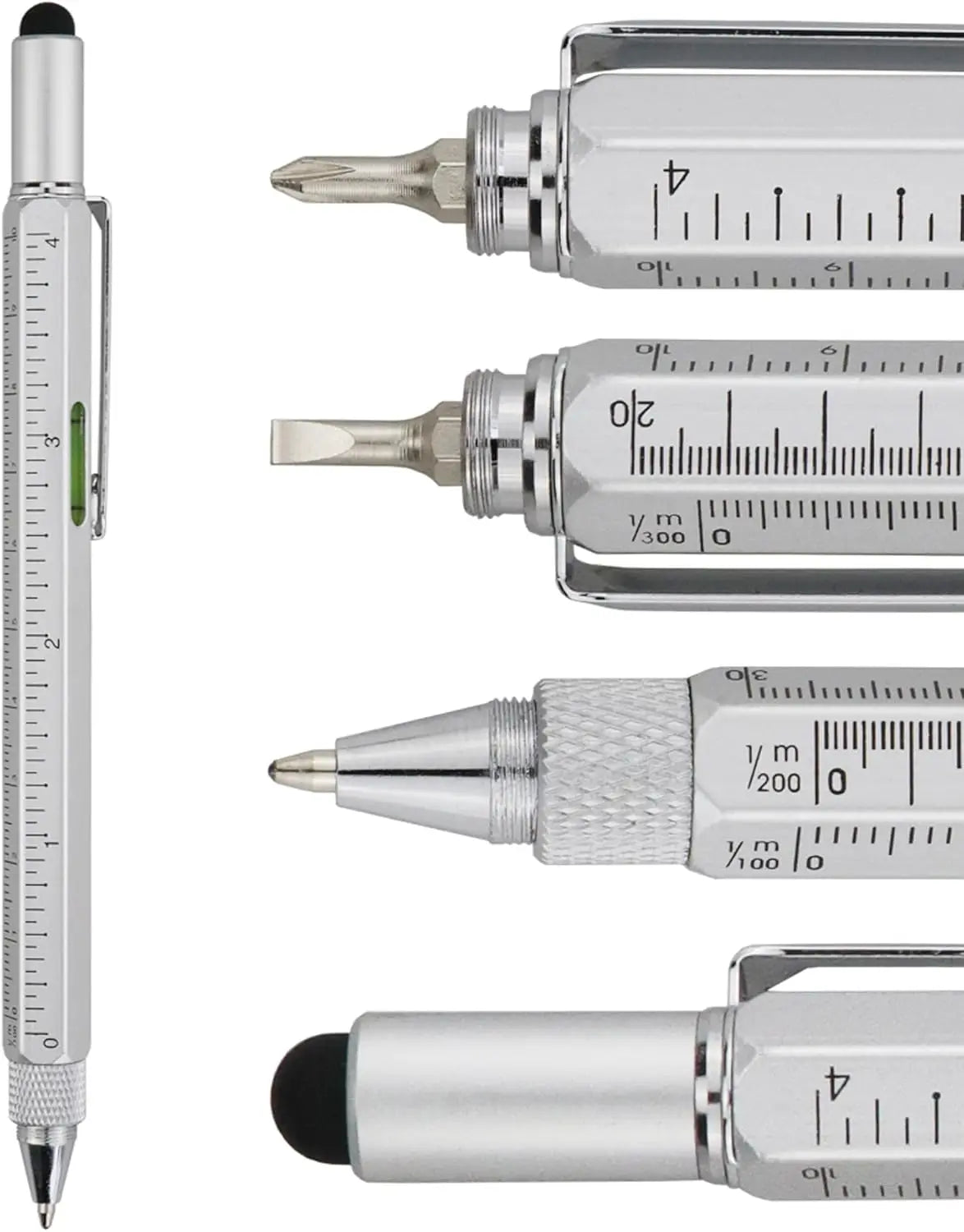 Multi Tool Pen Stylus With Ruler And Screwdriver For Tablets And Phones Everyday Carry