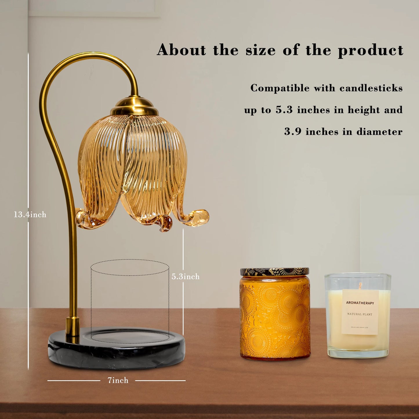 Tulip Flower Warm Candle Lamp Night Light Bedroom Bedside Table Fragrance Atmosphere