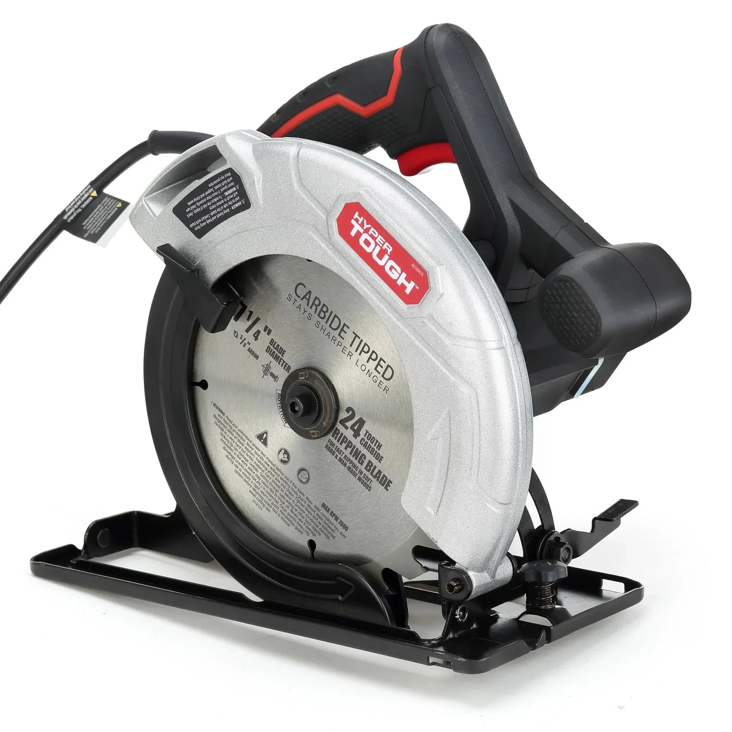 12 Amp Corded 7-1/4 inch Circular Saw with Steel Plate Shoe, Adjustable Bevel, Blade, New Condition