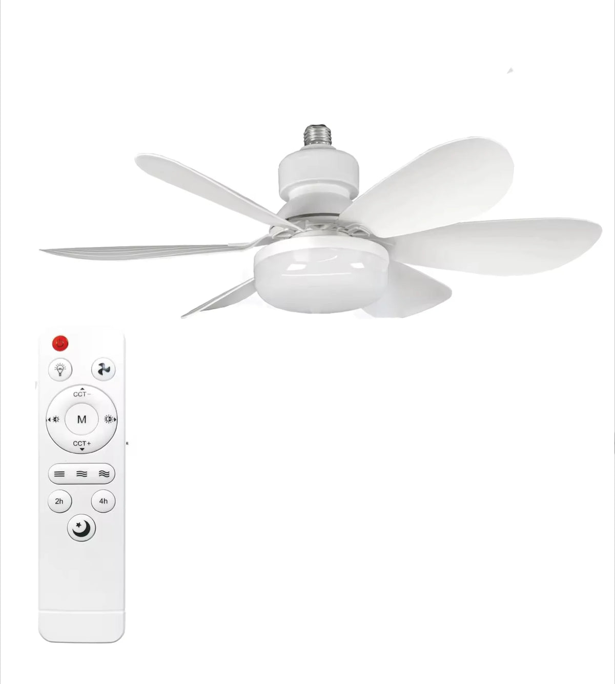 Intelligent Silent LED Ceiling Fan With Remote Control And Light