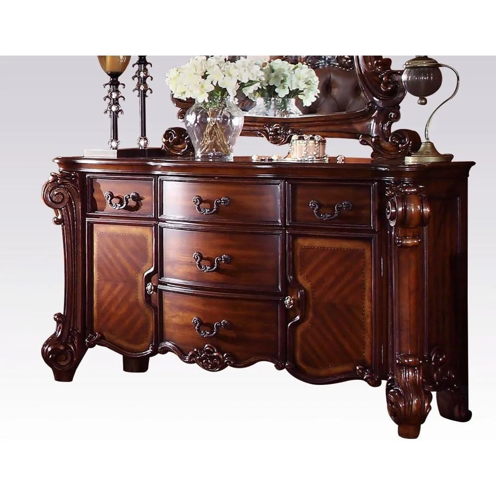XMSJ Vendome Bedroom Set FourPiece NightstandDresserMirror Timeless Handcrafted Luxury Collection