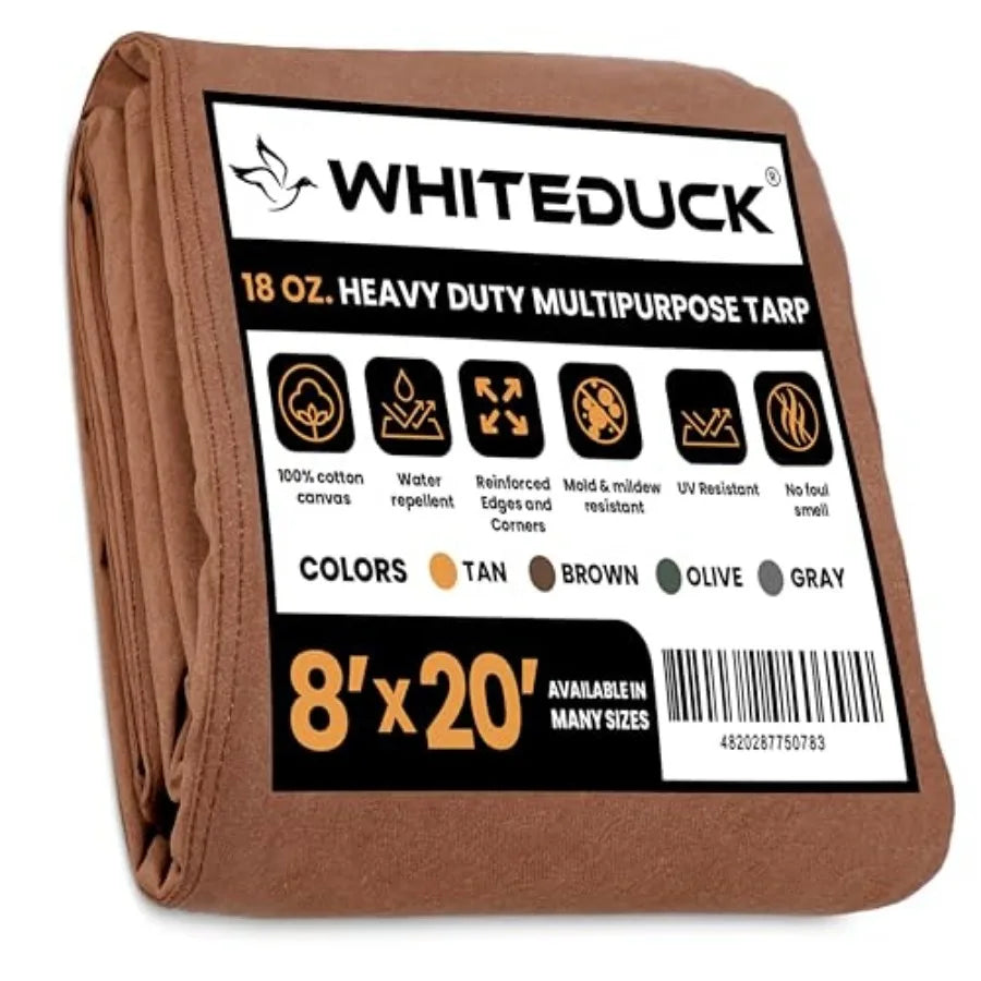 Heavy Duty Waterproof Canvas Tarp With Reinforced Rustproof Grommets