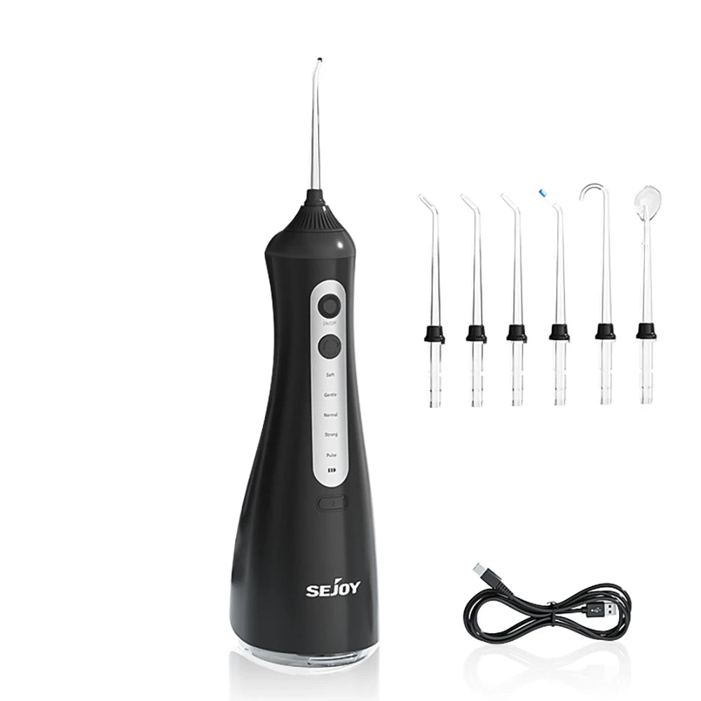 SEJOY Oral Irrigator Water Flosser With 5 Modes And 8 Jet Tips