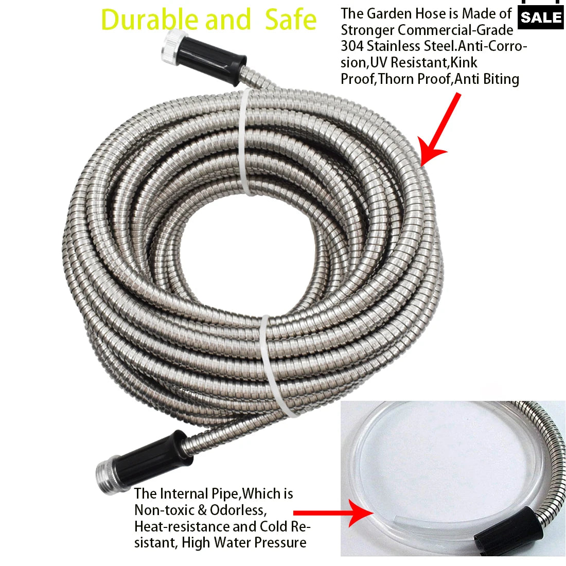 Stainless Steel Water Pipe for Garden Irrigation and Home Watering
