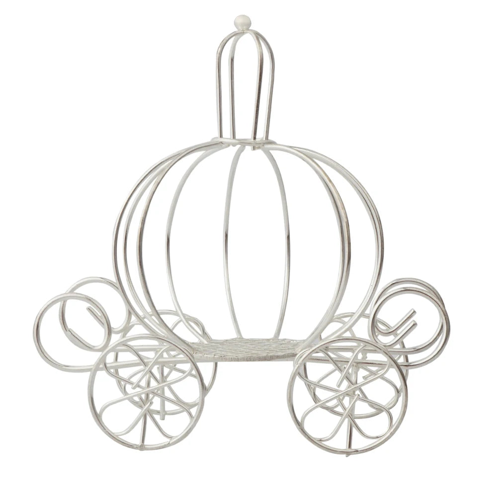 Metal Princess Carriage Cake Topper Set 12 Pieces for Birthday Party Centerpieces Durable Elegant Reusable