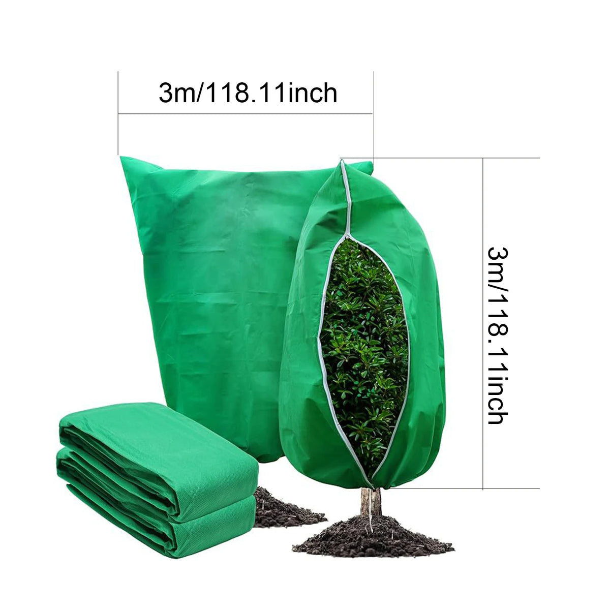 Mojoyce Reusable Tree Frost Blanket With Drawstring Cover For Outdoor Garden Plants