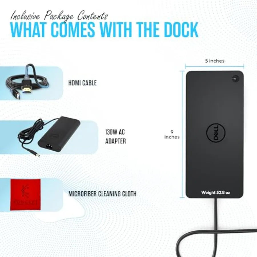 D6000 Docking Station for Dual Monitors with USB C Connectivity for Dual Display Setup and Enhanced Productivity