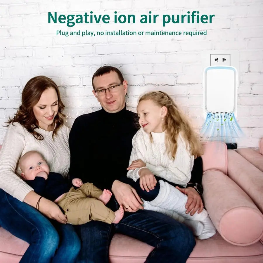 Ionic Air Purifier 4 Ionizer Filterless Dust Pet Dander Pollen Odors Quietly Cleans Air Allergies