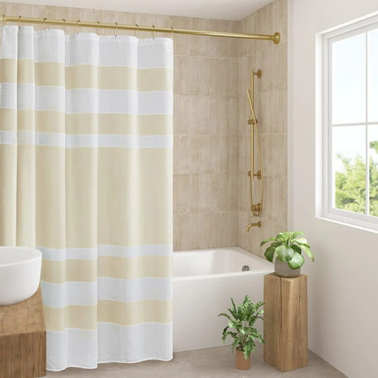 Shower Curtain With PremiumGrade Treated Polyester Finish DurablePlus For Bathroom