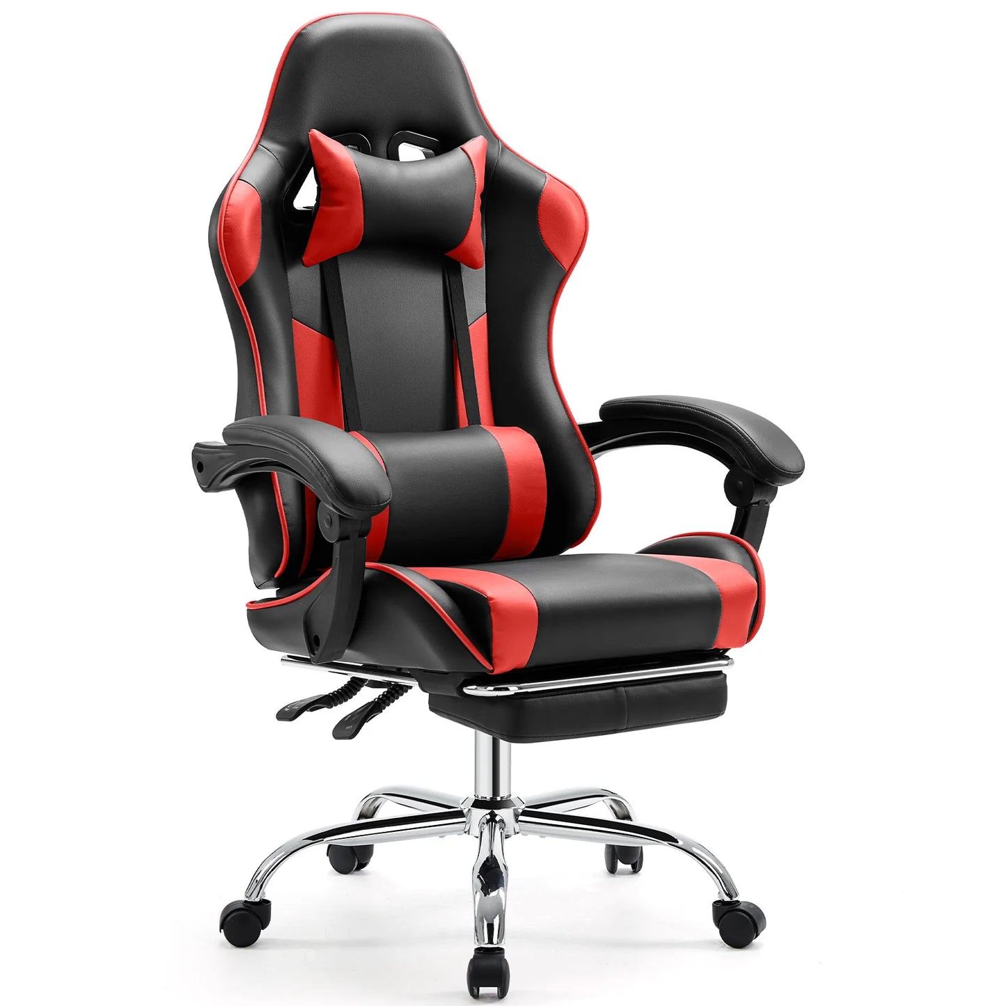 JHK Ergonomic Racing Gaming Chair Featuring Adjustable RemovableHeadrest LumbarSupport