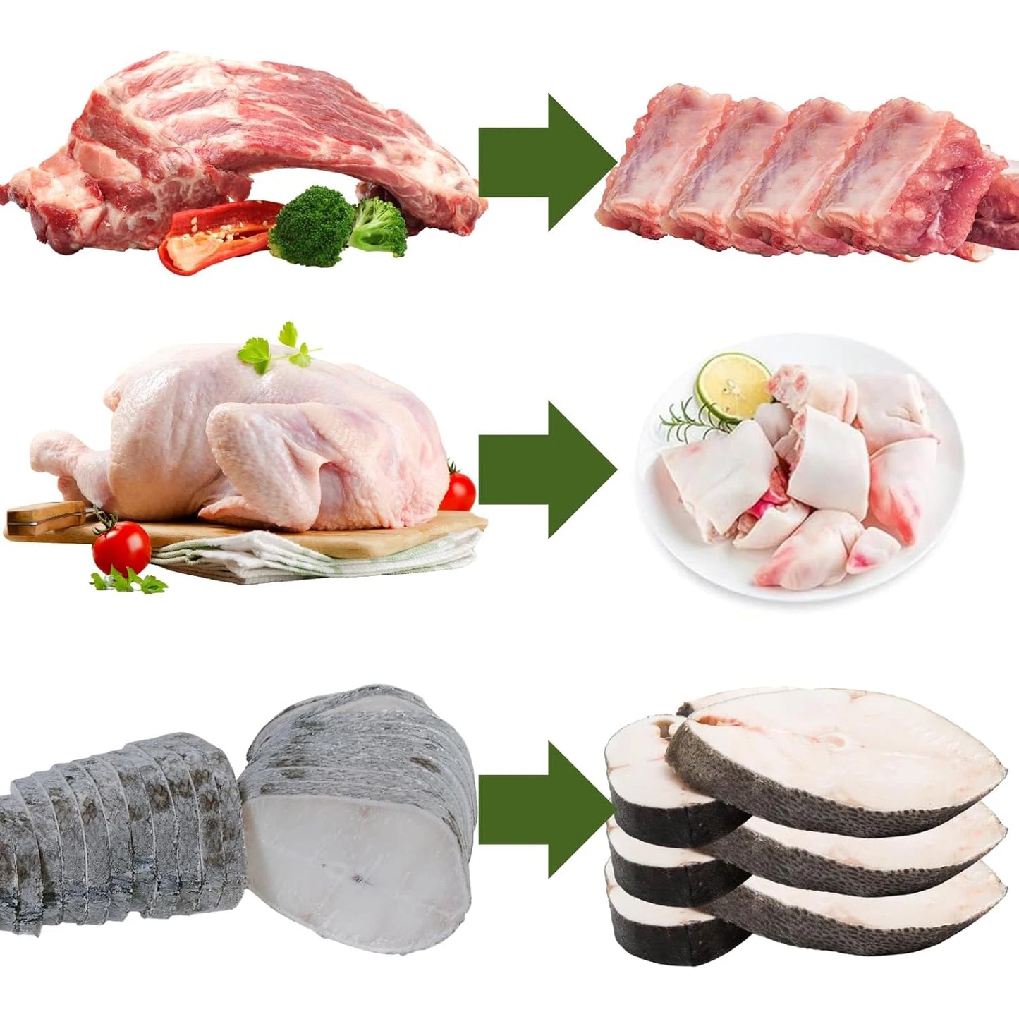 SHICUO 1500W Commercial Electric Bone Saw Machine Meat Processing