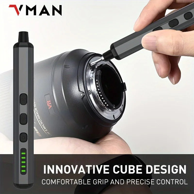 Vman SixtyEightInOne PrecisionEngineered Electric Screwdriver Toolset With Magnetic Bits Compact