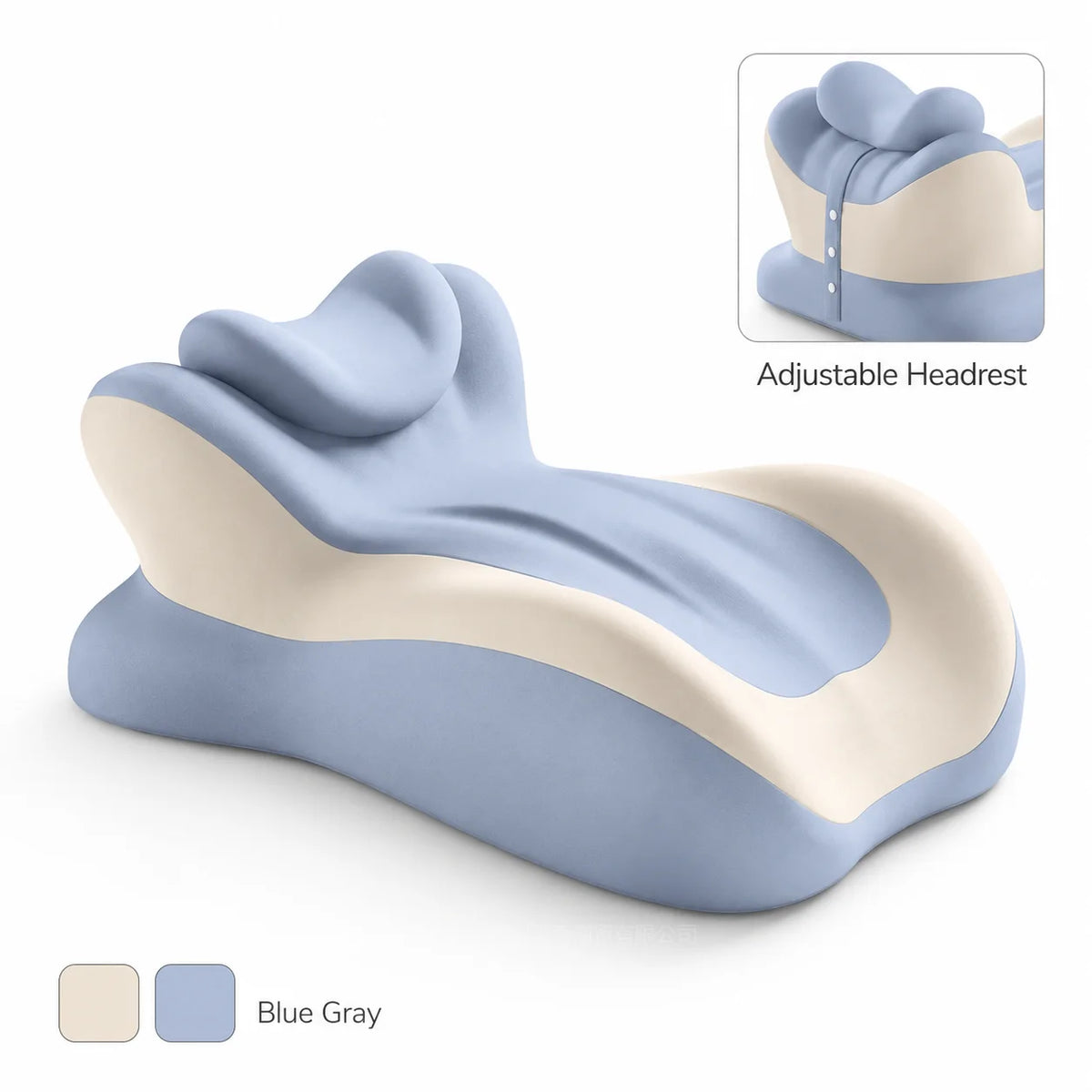 Memory Foam Prone Reading Pillow With Removable Headrest And Neck Support