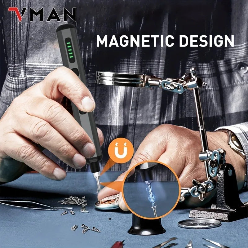 Vman SixtyEightInOne PrecisionEngineered Electric Screwdriver Toolset With Magnetic Bits Compact