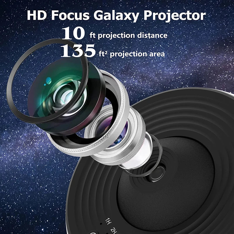 AUSYLE Celestial Nightlight Multifunctional Galaxy Projector 360 Degree Starry Sky