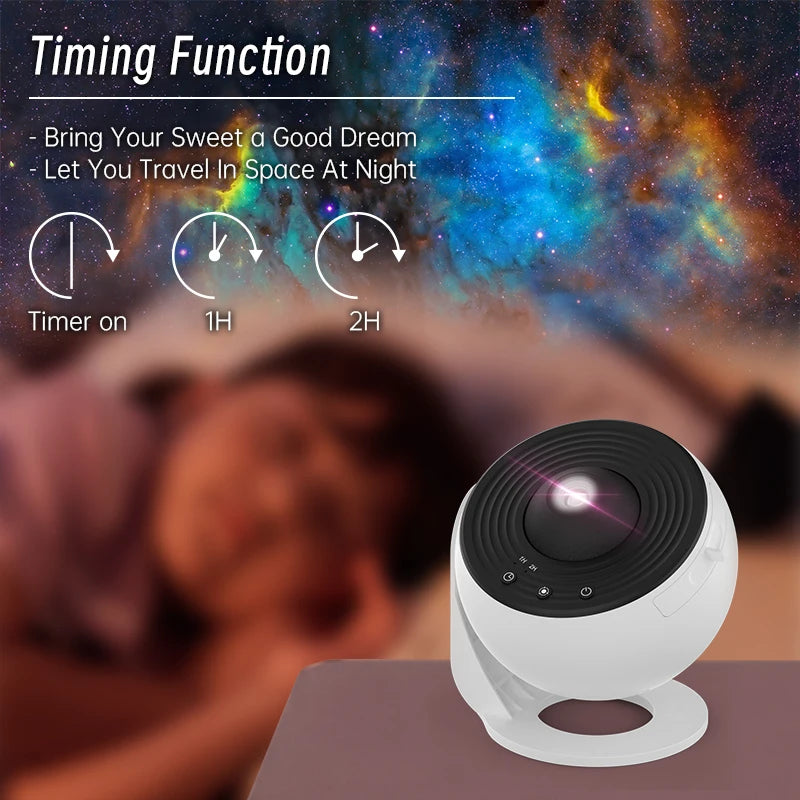 AUSYLE Celestial Nightlight Multifunctional Galaxy Projector 360 Degree Starry Sky