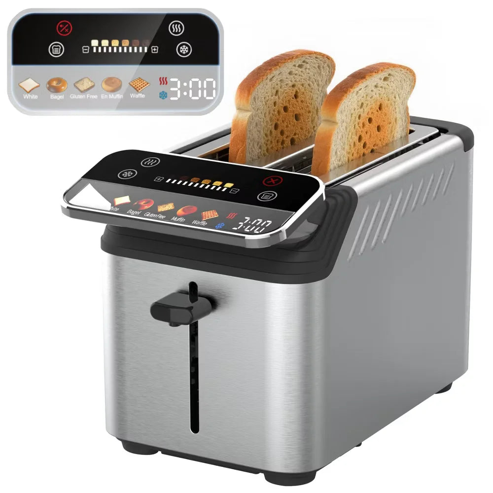 WHALL Stainless Steel Toaster With Smart Screen And Five Functions
