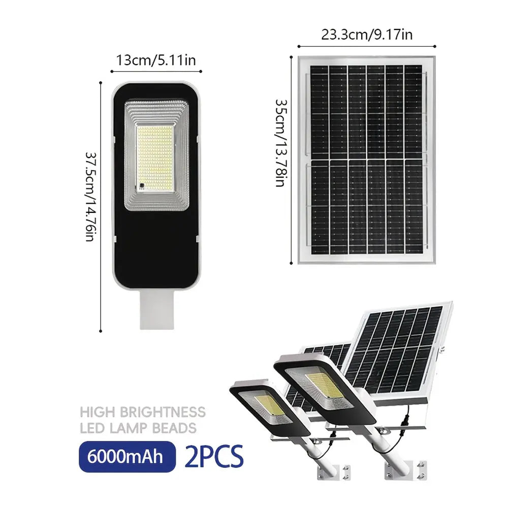 Outdoor Solar Lamps 4 Pack Waterproof 6000mAh Dusk To Dawn