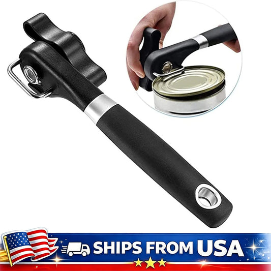 Manual Can Opener Stainless Steel Safe Cut Smooth Edge With Durable Reliable Performance