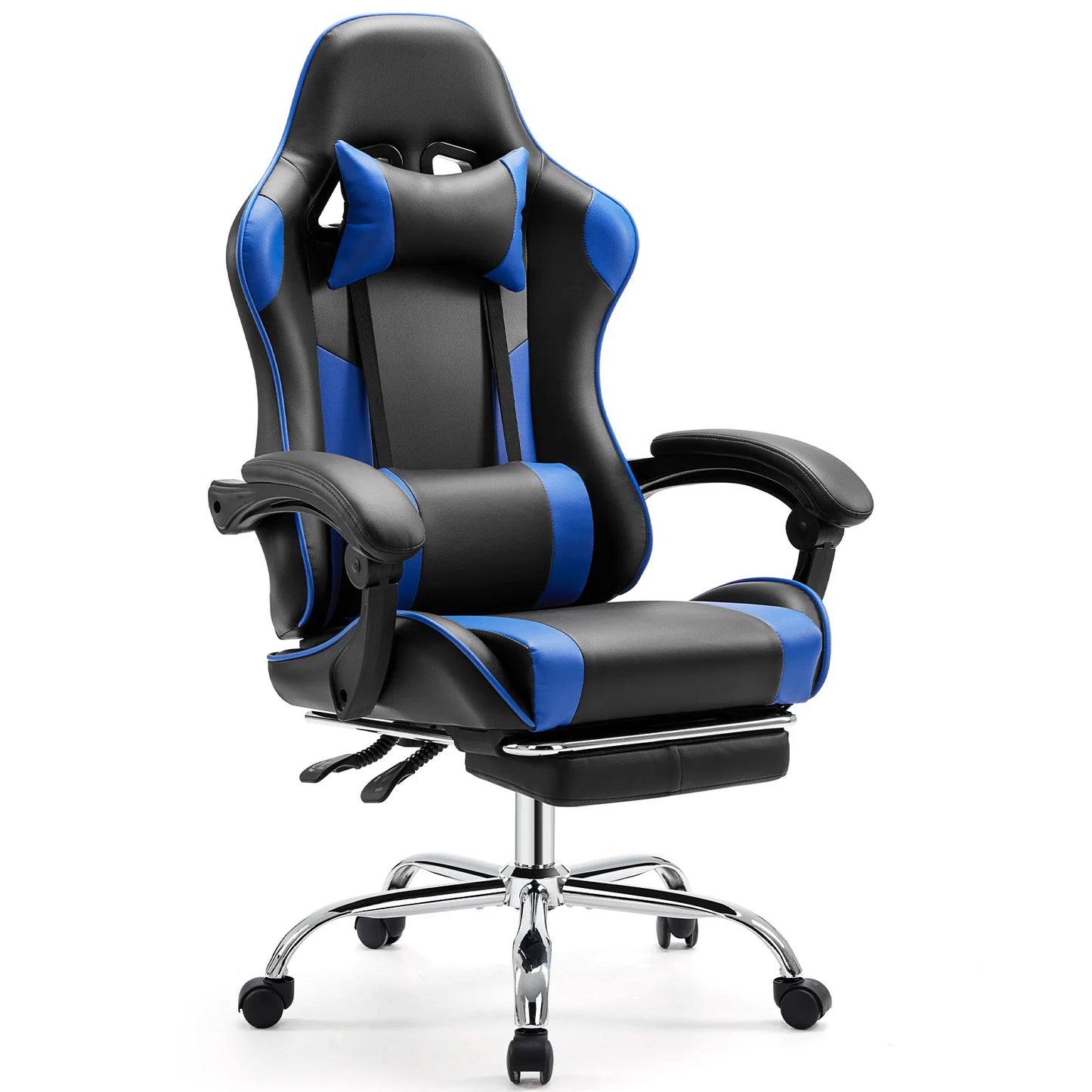 JHK Ergonomic Racing Gaming Chair Featuring Adjustable RemovableHeadrest LumbarSupport