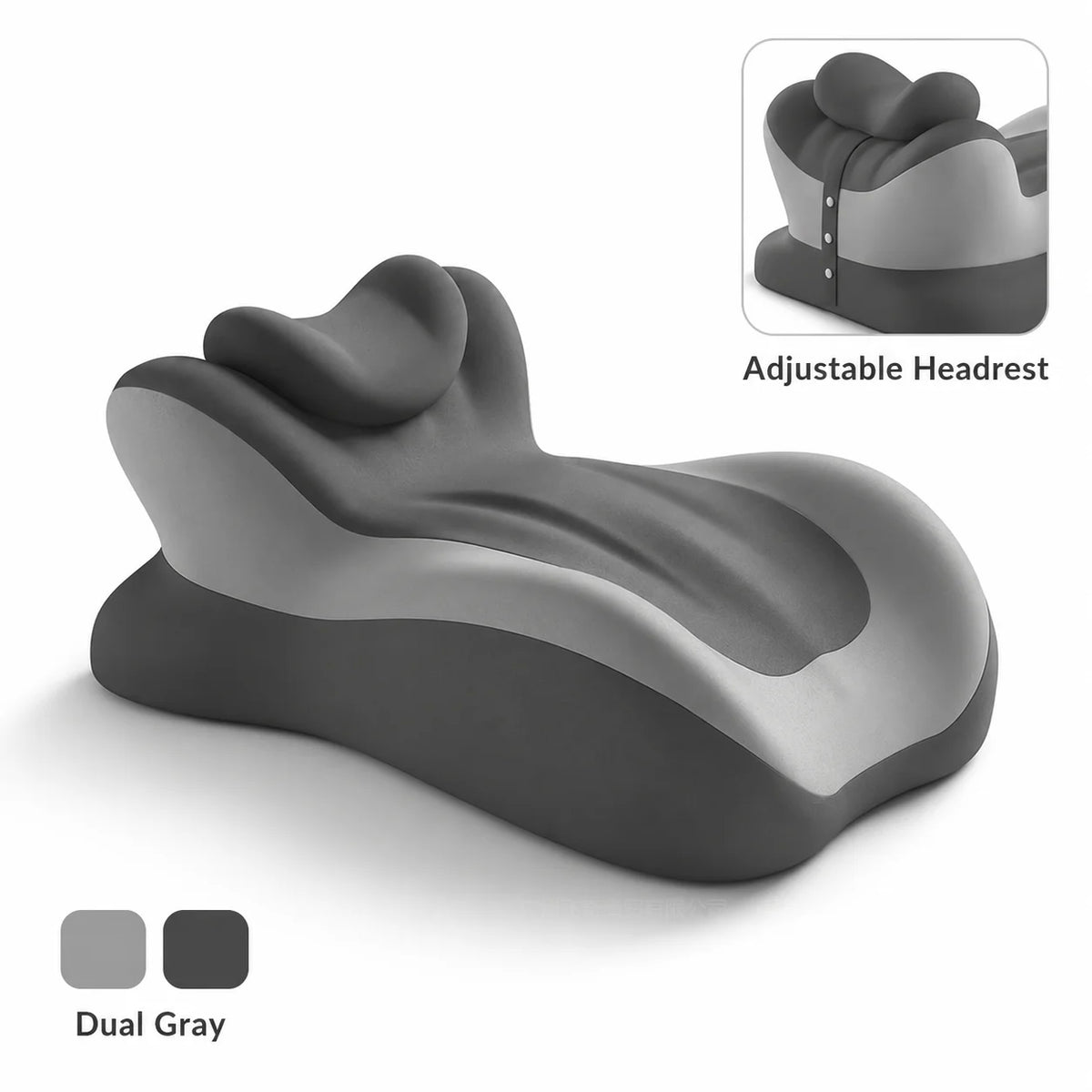 Memory Foam Prone Reading Pillow With Removable Headrest And Neck Support