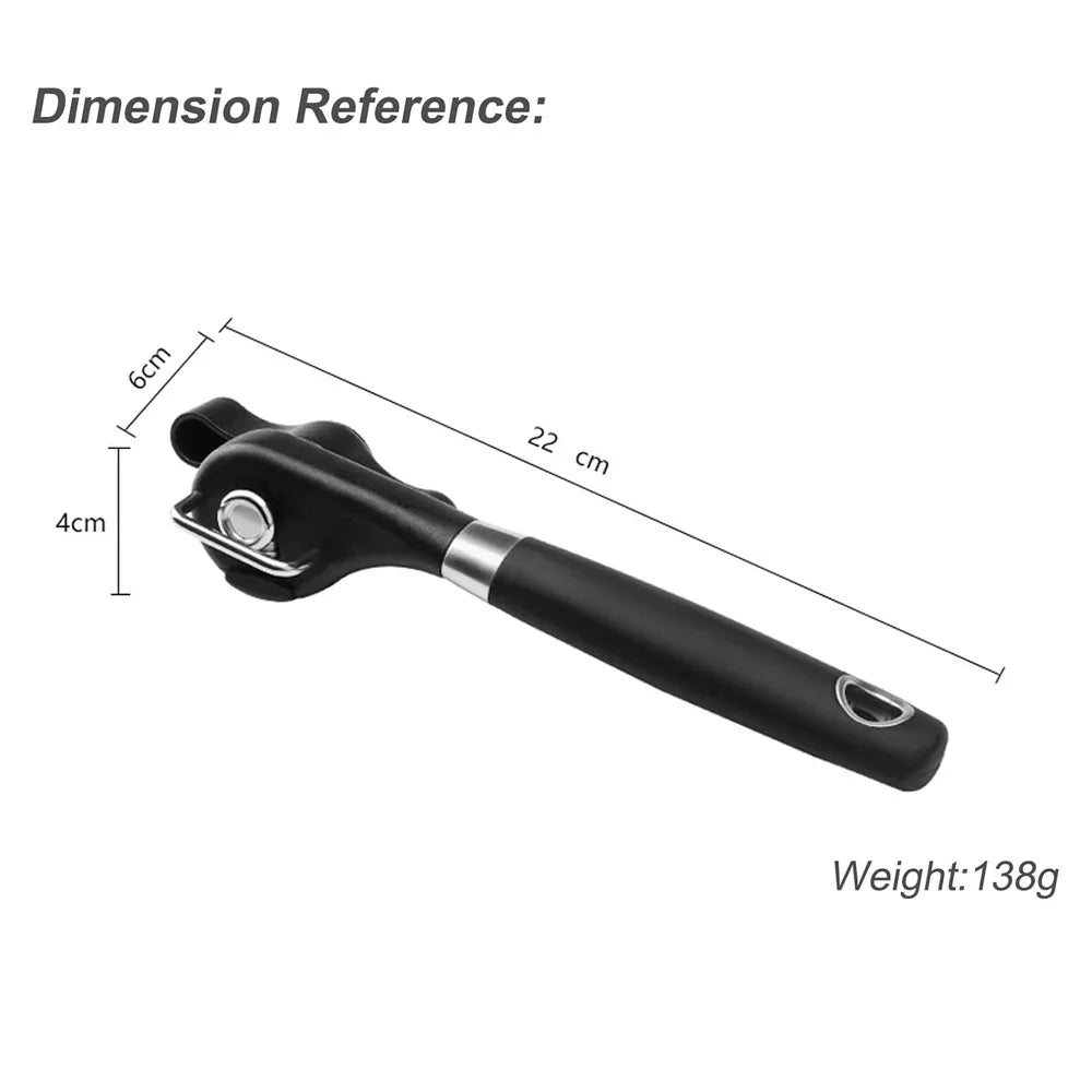 Manual Can Opener Stainless Steel Safe Cut Smooth Edge With Durable Reliable Performance
