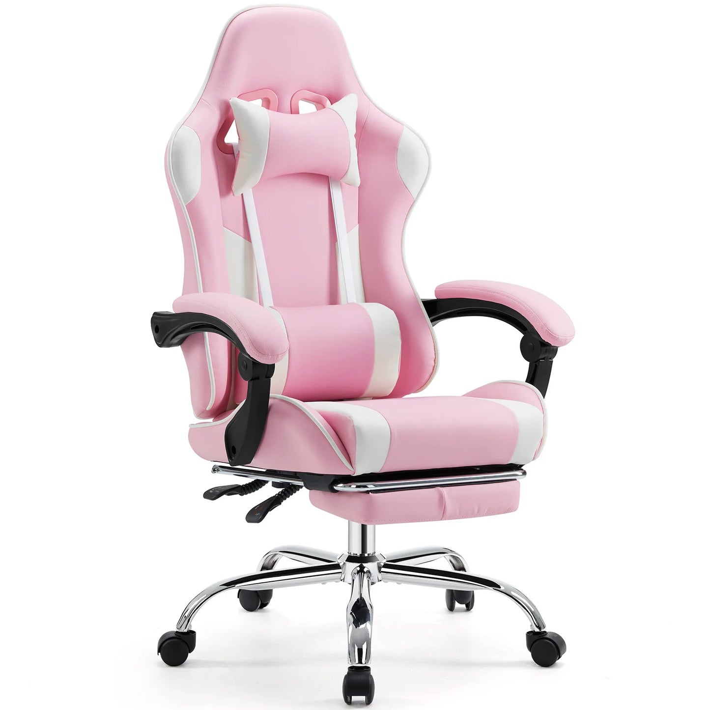 JHK Ergonomic Racing Gaming Chair Featuring Adjustable RemovableHeadrest LumbarSupport