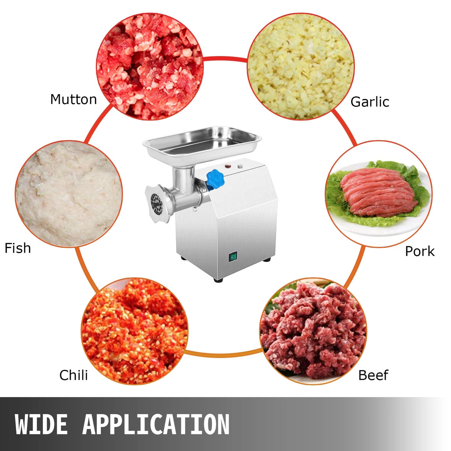 SucceBuy 250Kg Electric Meat Mincer Grinder Commercial