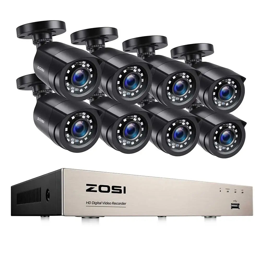 ZOSI 8CH 1080P Security Camera System With AI Vehicle Detection