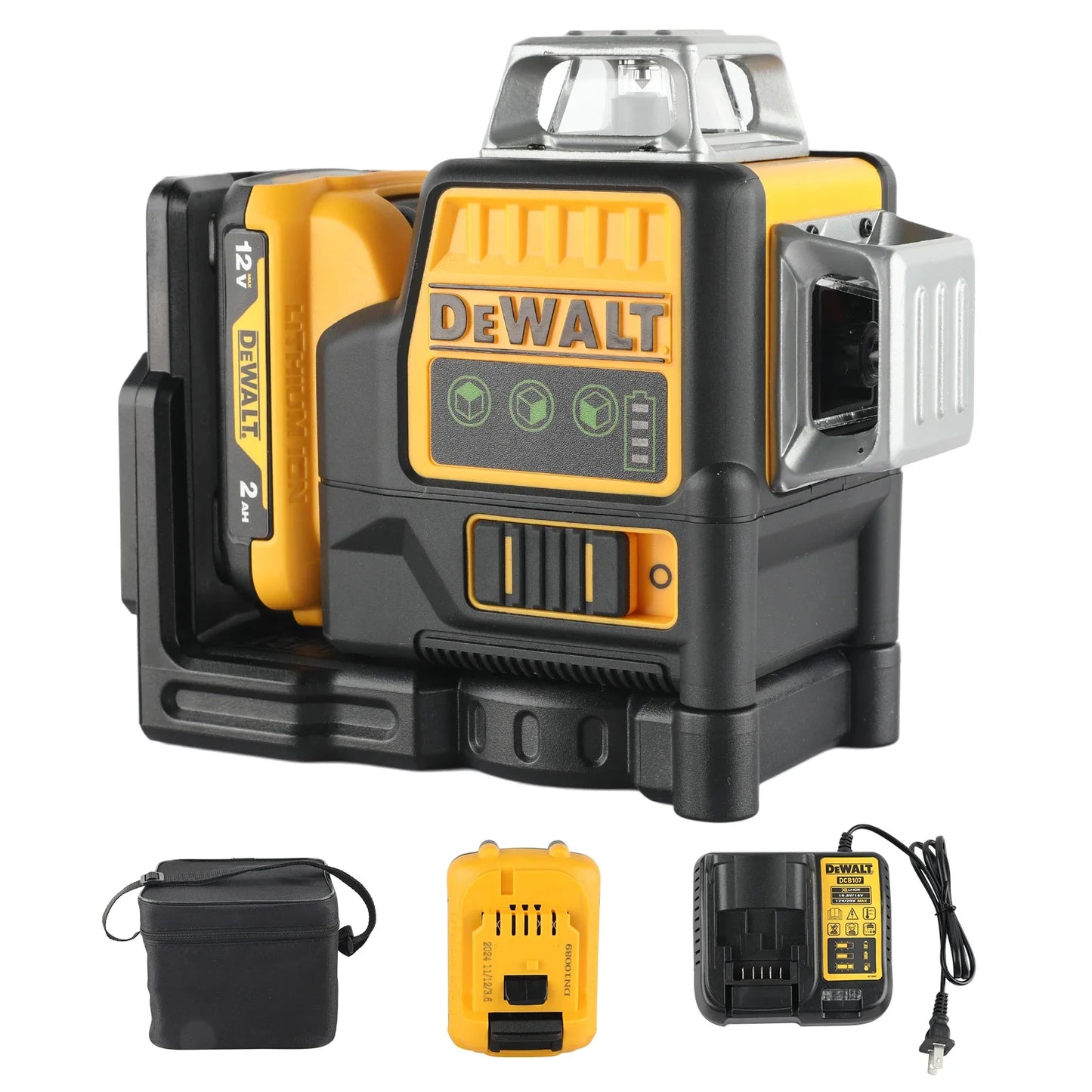 DEWALT DW089LG 12LineMeasurement 360Degree LaserLevelIndustrialGradeConstruction