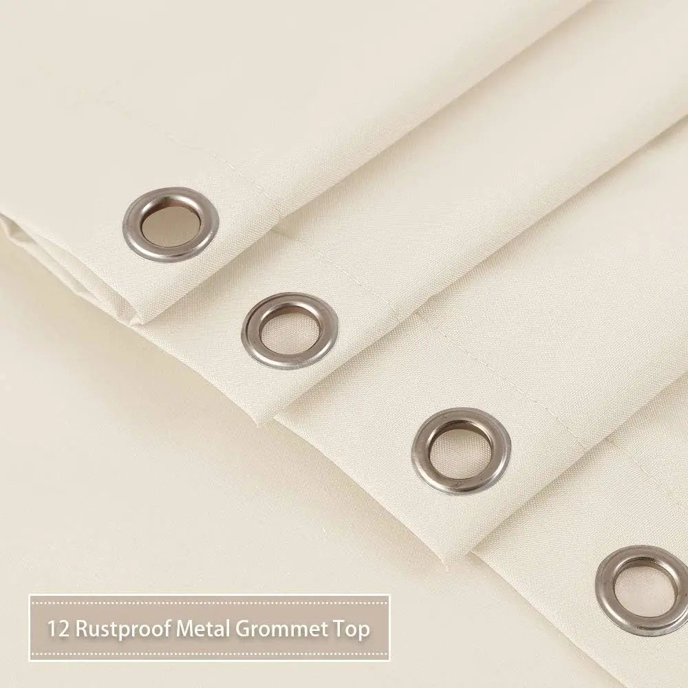 HiMISS Hotel Quality Waterproof Shower Curtain Liner With Magnets Durable Polyester Knit Weave