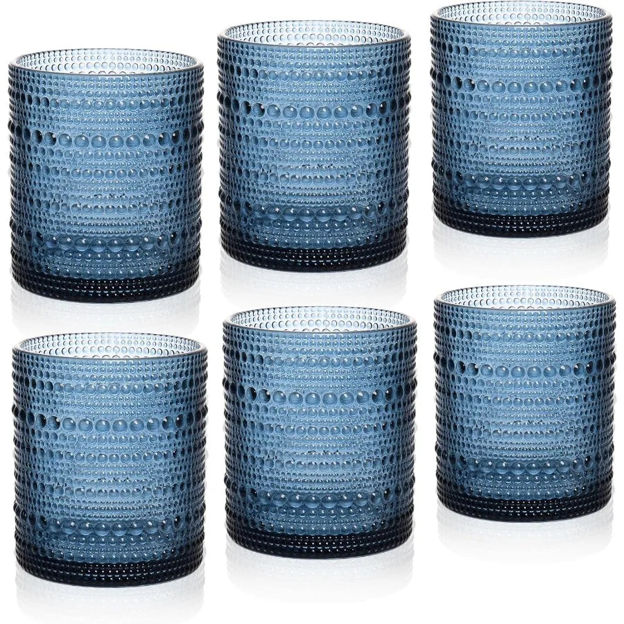 Hobnail Vintage Textured Cocktail Glasses Set of Six