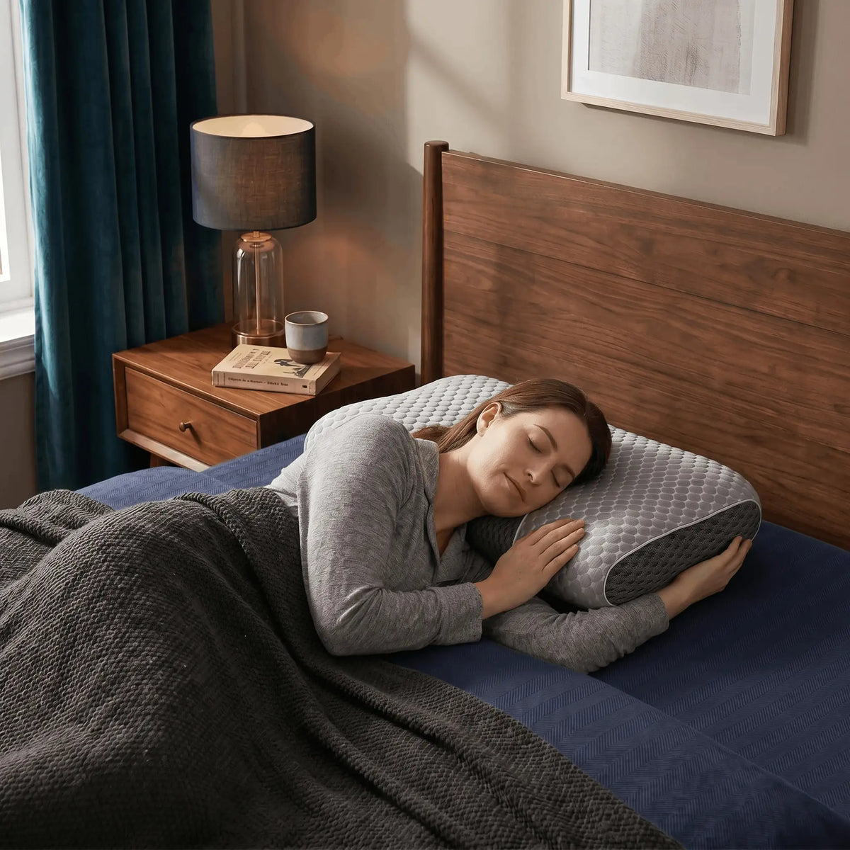 Ergonomic Neck Massage Pillow for Comfortable Sleep and Shoulder Support