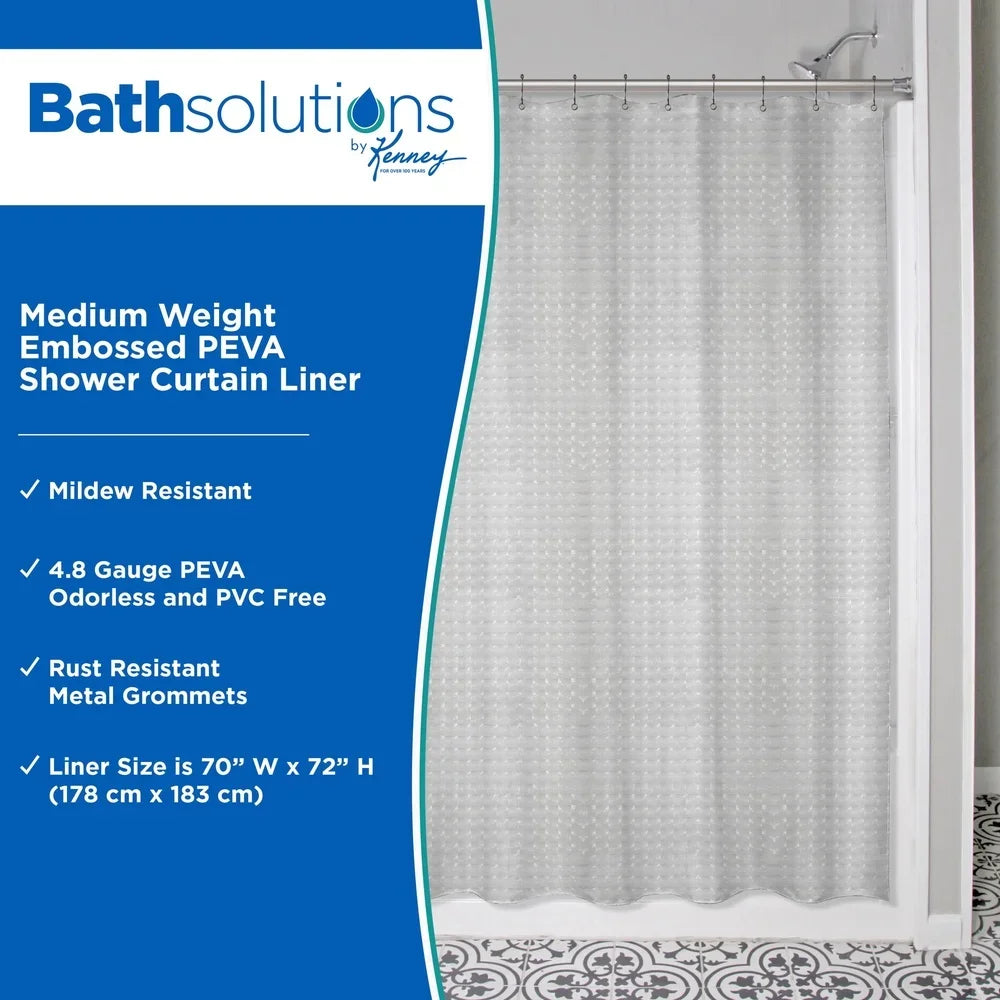 Geometric Pattern PEVA Waterproof Shower Curtain Liner Eco Friendly Machinewashable
