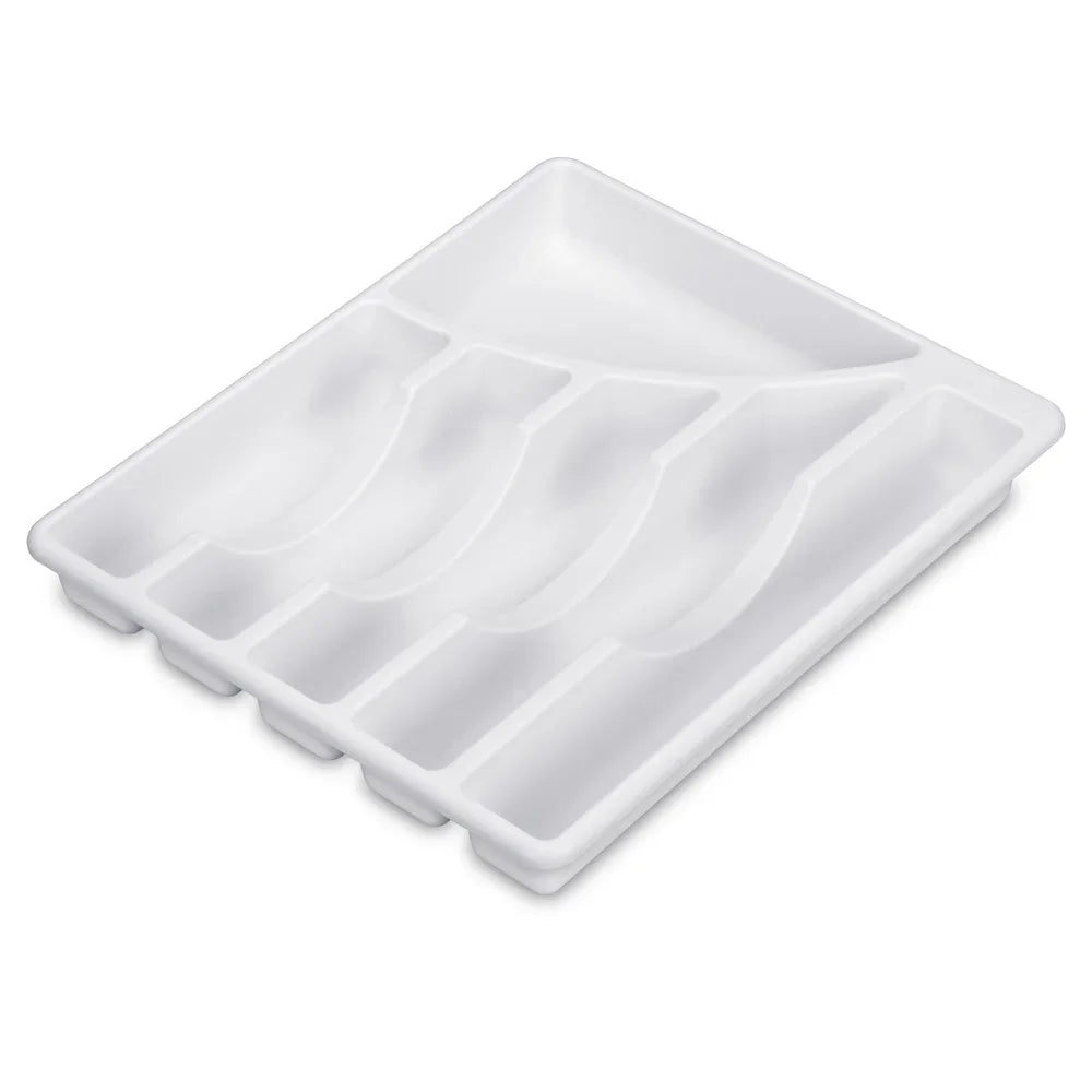 Six Compartment Durable Plastic Flatware Tray Utensil Organizer Kitchen DrawerStorage
