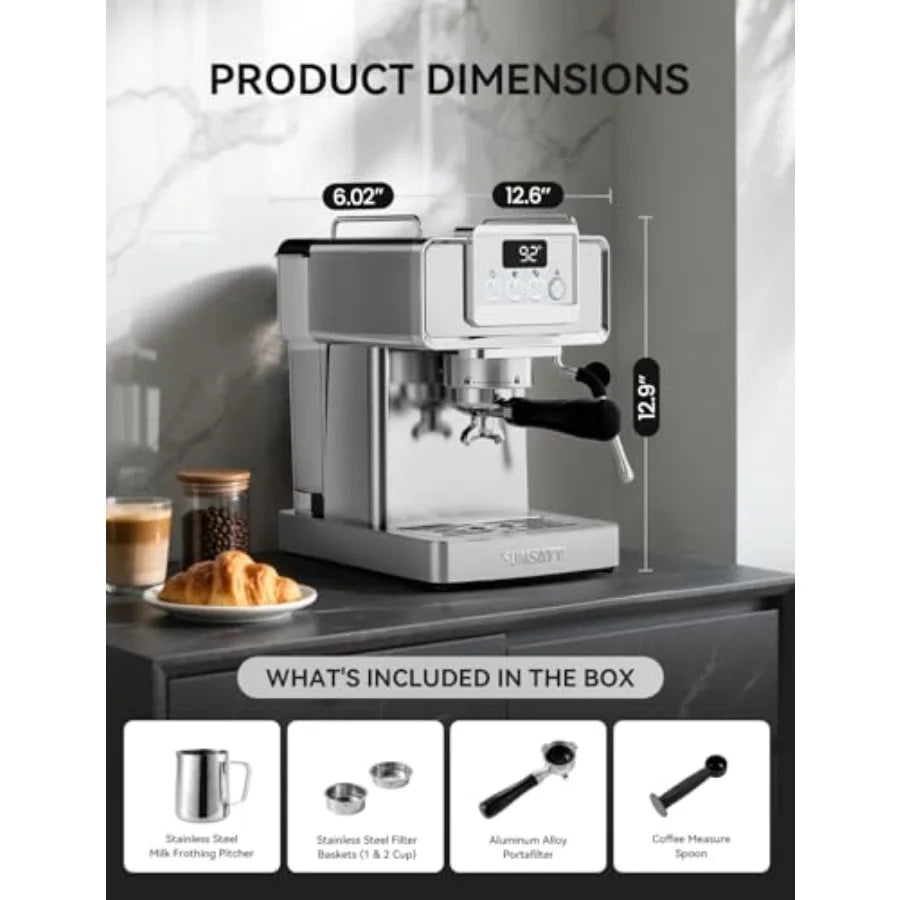 MDNG Professional 20 Bar Stainless Steel Espresso Machine