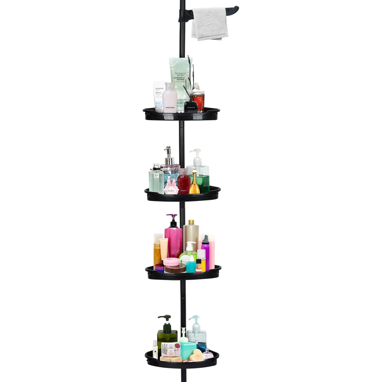 4-Layer Telescopic Corner Storage Rack Bathroom Shampoo and Shower Gel Storage Rack for Bathroom Shower Organizer