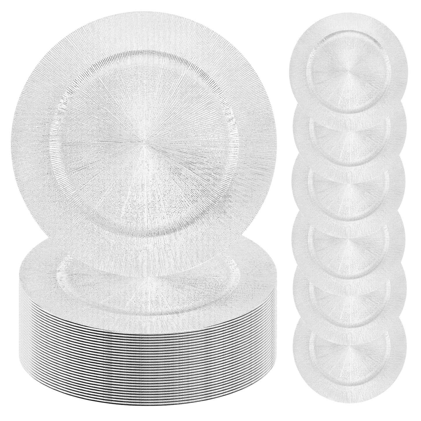 Gold Charger Plates Set Bulk 100 Pack For Weddings And Events Durable PP Plastic Quality